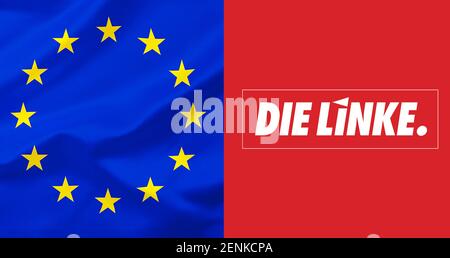 Europawahl, Eurostern, Eu, Partei, Parteien, Wahl, Wähler, Logo, Die linke Stock Photo