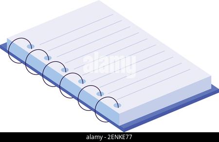 note book supply isometric icon Stock Vector