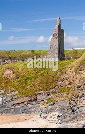 Ballybunion castle, County Kerry on the Irish coast Stock Photo