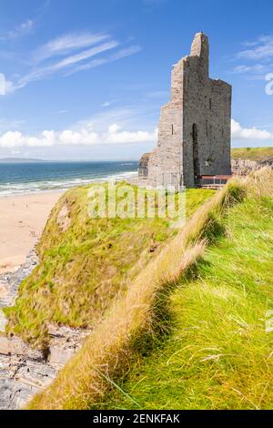 Ballybunion castle, County Kerry on the Irish coast Stock Photo
