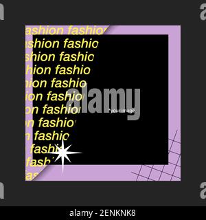 Abstract Shopping Template for social media. Vector Illustration Stock Vector