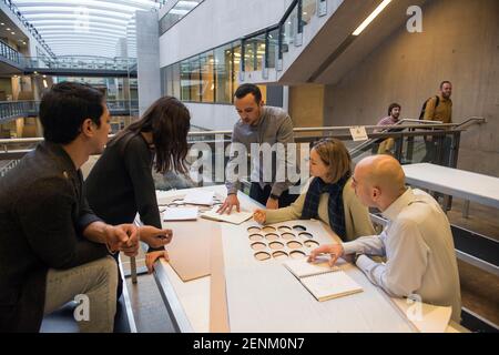 Group of design students having discussion Stock Photo