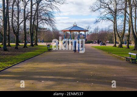 The bandstand in Ropner Park, Stockton on Tees, England, UK Stock Photo