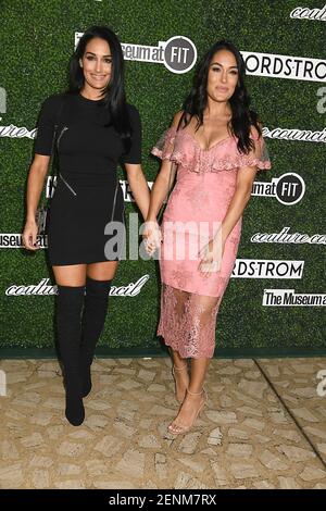 Nikki Bella and Brie Bella attend the Couture Council Award Luncheon  honoring Christian Louboutin on September 4, 2019 at David H Koch Theater  in Lincoln Center in New York, New York, USA. The event benefits the Museum  at FIT. Robin Platzer/ Twin