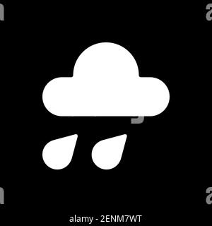 Weather forecast dark mode glyph icon Stock Vector