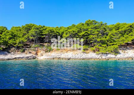 Paklinski Otoci, Croatia - October 2, 2011: View of Paklinski Otoci on a Sunny Day Stock Photo