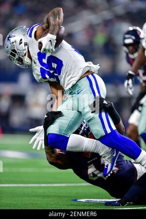 Arlington, Texas, USA. 24th August, 2019. Houston Texans defensive end J.J.  Watt (99) tries to elude Dallas Cowboys offensive tackle Cameron Fleming  (75).during an NFL football game between the Houston Texans and