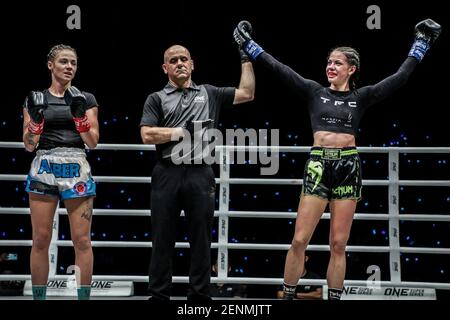Amber Kitchen Vs Viktoria Lipianska During One Championship One As It Hosts One Immortal Triumph In