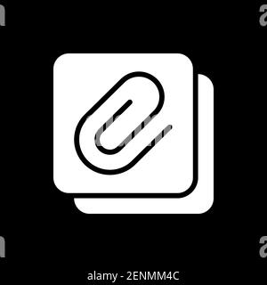 Enclosure dark mode glyph icon Stock Vector