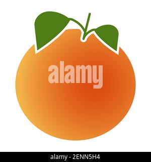 Pomelo or grapefruit flat vector color icon for food apps and websites Stock Vector