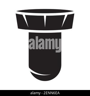 Flat vector icon a antique bottle stopper or wooden stopper Stock Vector