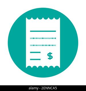 Checkout or payment receipts vector color icon for apps and websites Stock Vector