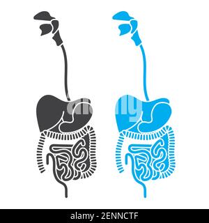 Human anatomy flat vector icon for apps and websites Stock Vector