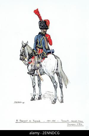 Figurine En étain "Trompette Du 4e Régiment Des Cuirassiers" - Marque Les Étains Du Prince - Occasion