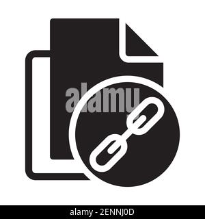 Flat vector icon a folder copy link for apps and websites Stock Vector