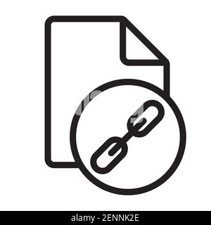 line art icon a file copy link for apps and websites Stock Vector