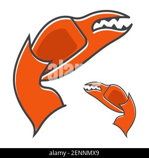 Crab claw vector color icons for apps or websites Stock Vector