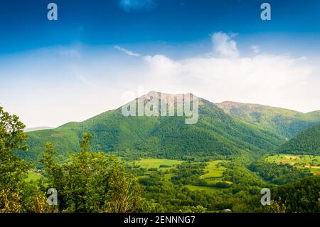 Peak Cagire in the Pyrenees in Haute-Garonne in Occitanie, France Stock Photo
