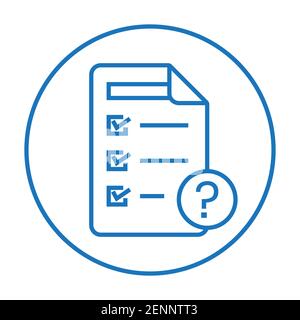 Rounded the hypothesis or basic assumption line art icon for apps or websites Stock Vector