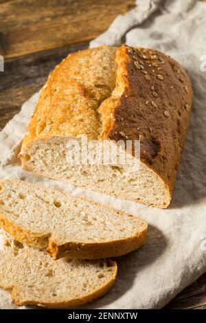 Organic Whole Wheat Bread Loaf Ready to Eat Stock Photo