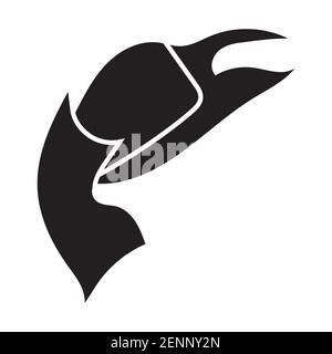 Crab claw vector icon for apps or websites Stock Vector