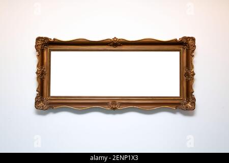 Vintage Empty Frame On White Wall Stock Photo, Picture and Royalty Free  Image. Image 23246248.