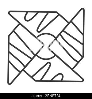 Danish pastries bread line art icon for apps and website Stock Vector