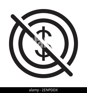 save budget / saving money vector icon for apps or websites Stock Vector