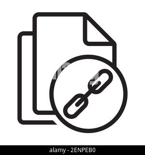 line art vector icon a folder copy link for apps and websites Stock Vector