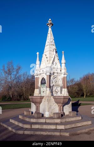 Ornate Victorian drinking fountain and cattle trough ercted 1869 Regents Park London England Stock Photo