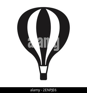Hot air balloon or balloon flight flat icon for apps and website Stock Vector