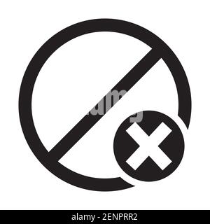 Flat vector icon a delete ,cancel, or close Stock Vector