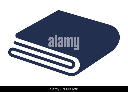 Kitchen napkin / folded cloth napkin flat icon for apps or website Stock Vector