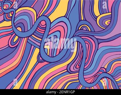 Rainbow frame, funky doodle border design vector Stock Vector Image ...