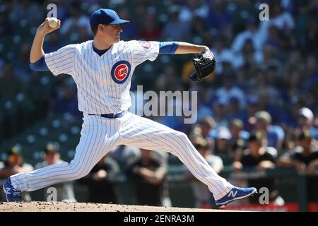 This is a 2019 photo of Kyle Hendricks of the Chicago Cubs baseball team.  This image reflects the 2019 active roster as of Wednesday, Feb. 20, 2019,  when this image was taken. (