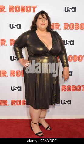 Actress Ashlie Atkinson attends the sesaon four premiere of USA's Mr