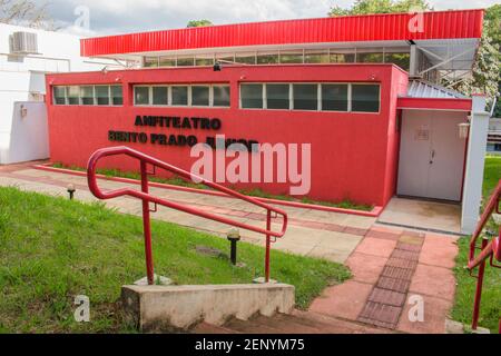 Sao Carlos, SP, Brazil - Feb 25 2021: Bento Prado Junior Amphitheater at UFSCar - Federal University of Sao Carlos Stock Photo