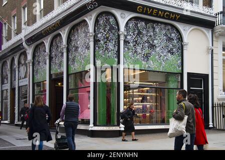 Mayfair Givenchy store and New Bond Street London, UK Stock Photo - Alamy