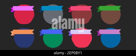 Set blank offer tag isolated, vector illustration. Stock Vector