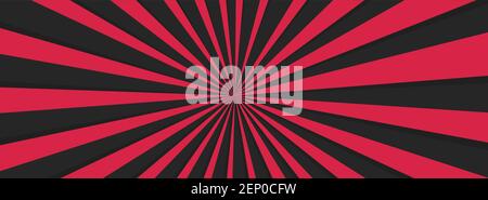 Red and Black Rays background, vector illustration. Stock Vector