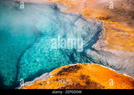 West Thumb Geyser Basin Yellowstone National Park Stock Photo