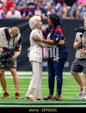 October 6, 2019: Deann Watson, mother of Deshaun Watson, enters