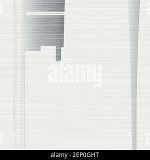Texture panorama of silver metal with reflection - background Stock Vector