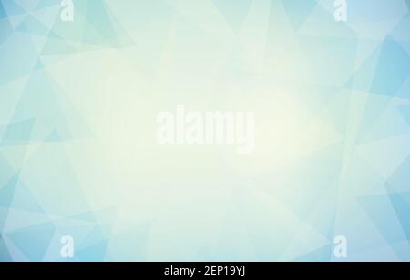Abstract simple bluish background with translucent triangles. Subtle vector graphic pattern. CMYK colors Stock Vector