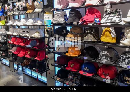 No customer appears at an NBA store, whose employee says he has no problem  changing jobs, and where products of Houston Rockets, a basketball team in  NBA, are removed, in Zhengzhou city