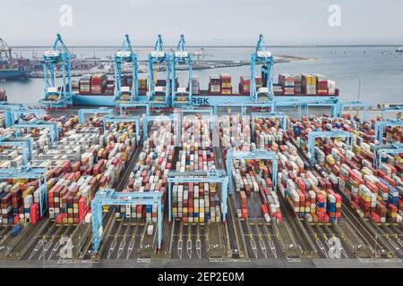 DEN HAAG 17 10 2019 The Rotterdam Container terminal Harbor at