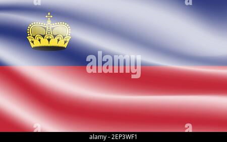 Liechtenstein grunge flag. Vector illustration. Grunge effect can be cleaned easily. Stock Vector