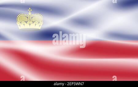 Liechtenstein grunge flag. Vector illustration. Grunge effect can be cleaned easily. Stock Vector