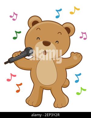 Teddy bear with sales microphone