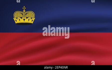 Liechtenstein grunge flag. Vector illustration. Grunge effect can be cleaned easily. Stock Vector